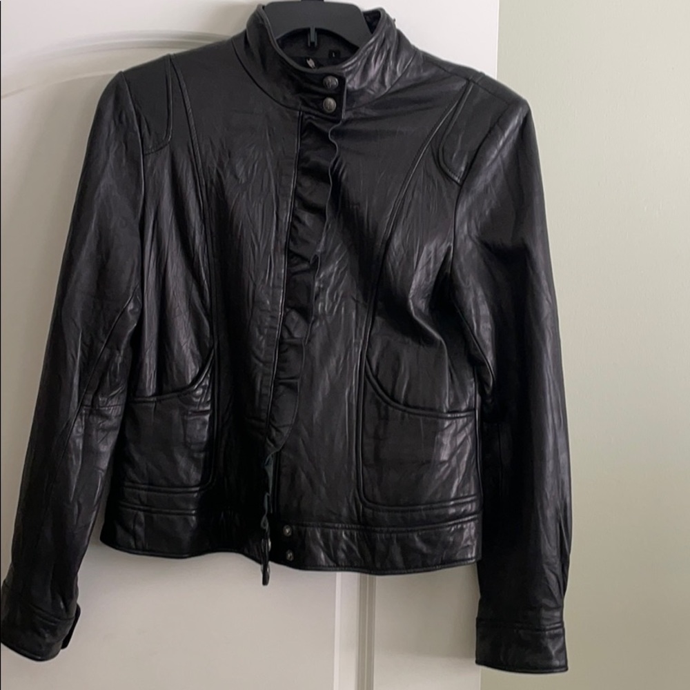 Beautiful black leather jacket